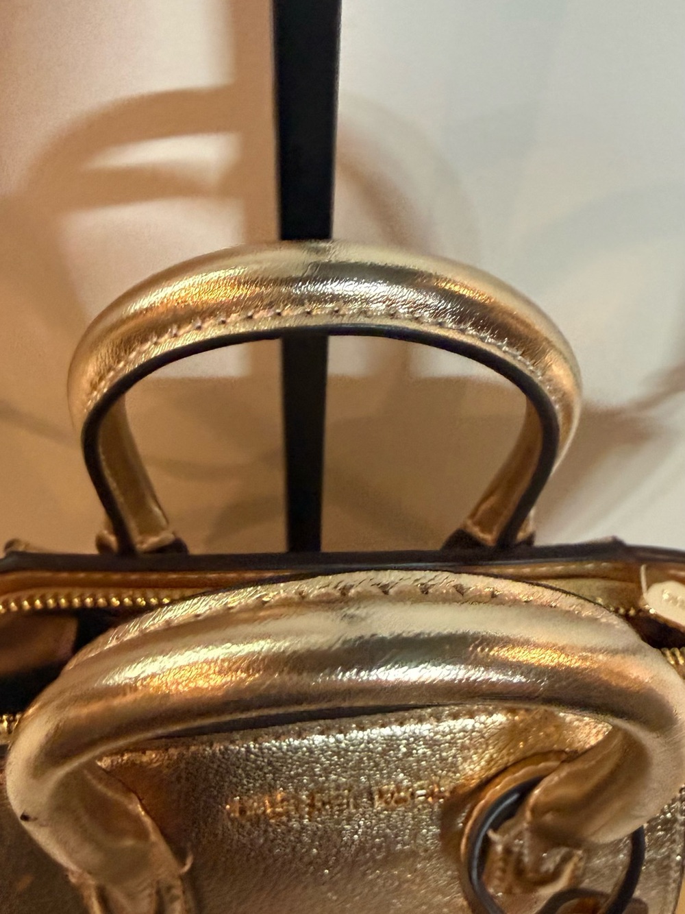 Avril Extra-Small Metallic Leather Satchel - Picture 4 of 10